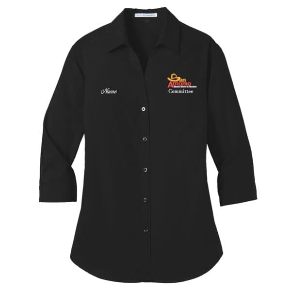 Committee Ladies 3/4 Sleeve Carefree Poplin Shirt - LC Stack Committee