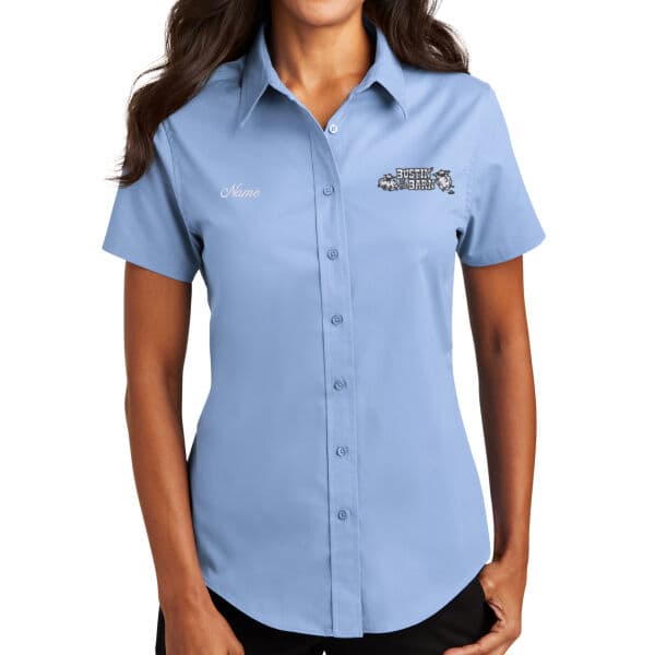 Committee Ladies Short Sleeve Easy Care Shirt - Bustin In The Barn