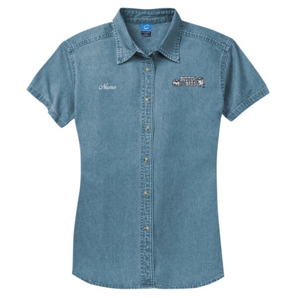 Committee Ladies Short Sleeve Value Denim Shirt - Bustinin In The Barn